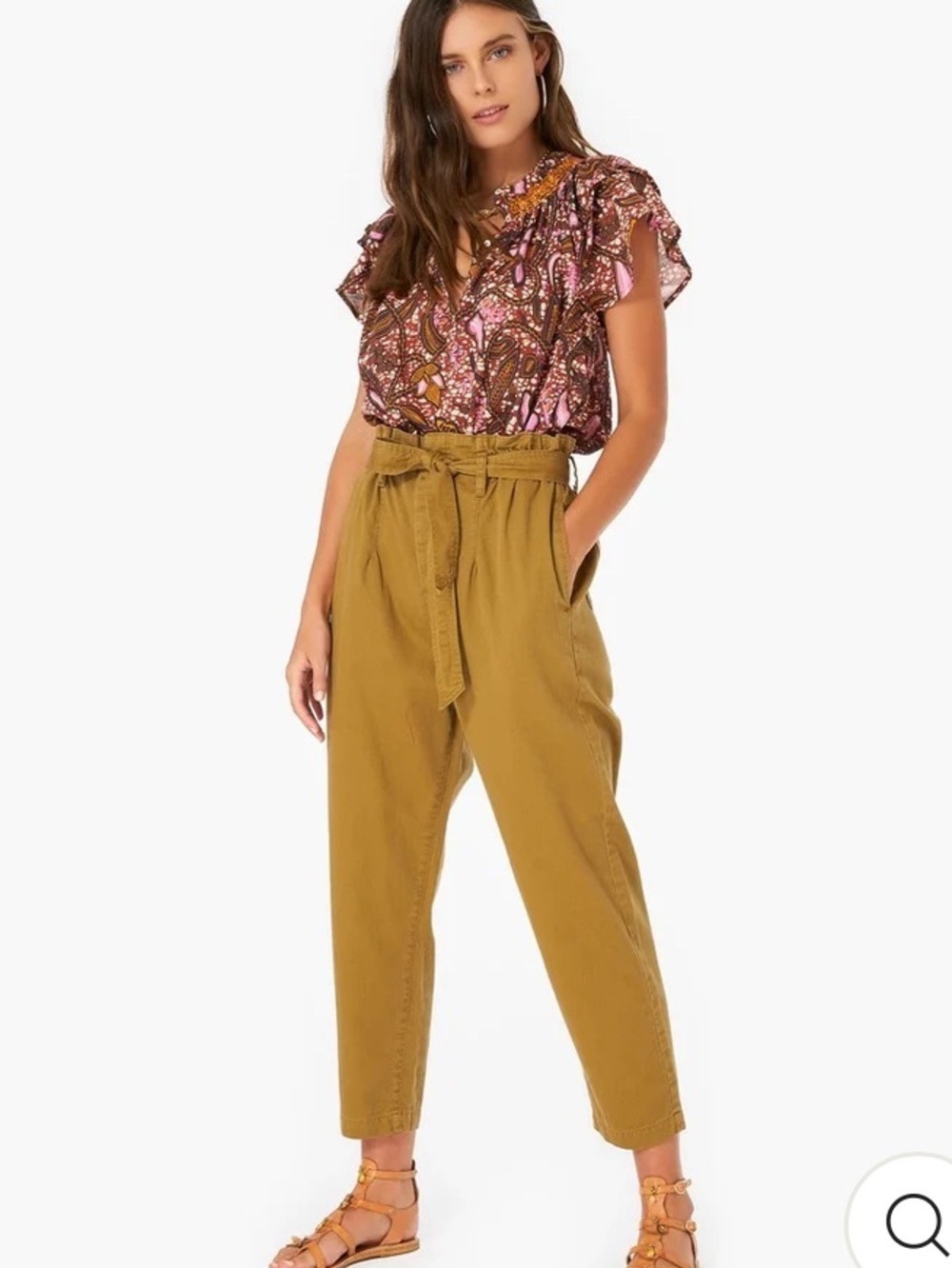 XiRENA Women's Tyese Belted Tapered Leg Pant Khaki Small Office Workwear
